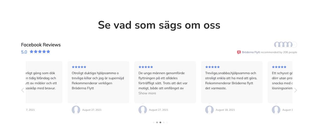 Se vad som sägs om ossF acebook reviews